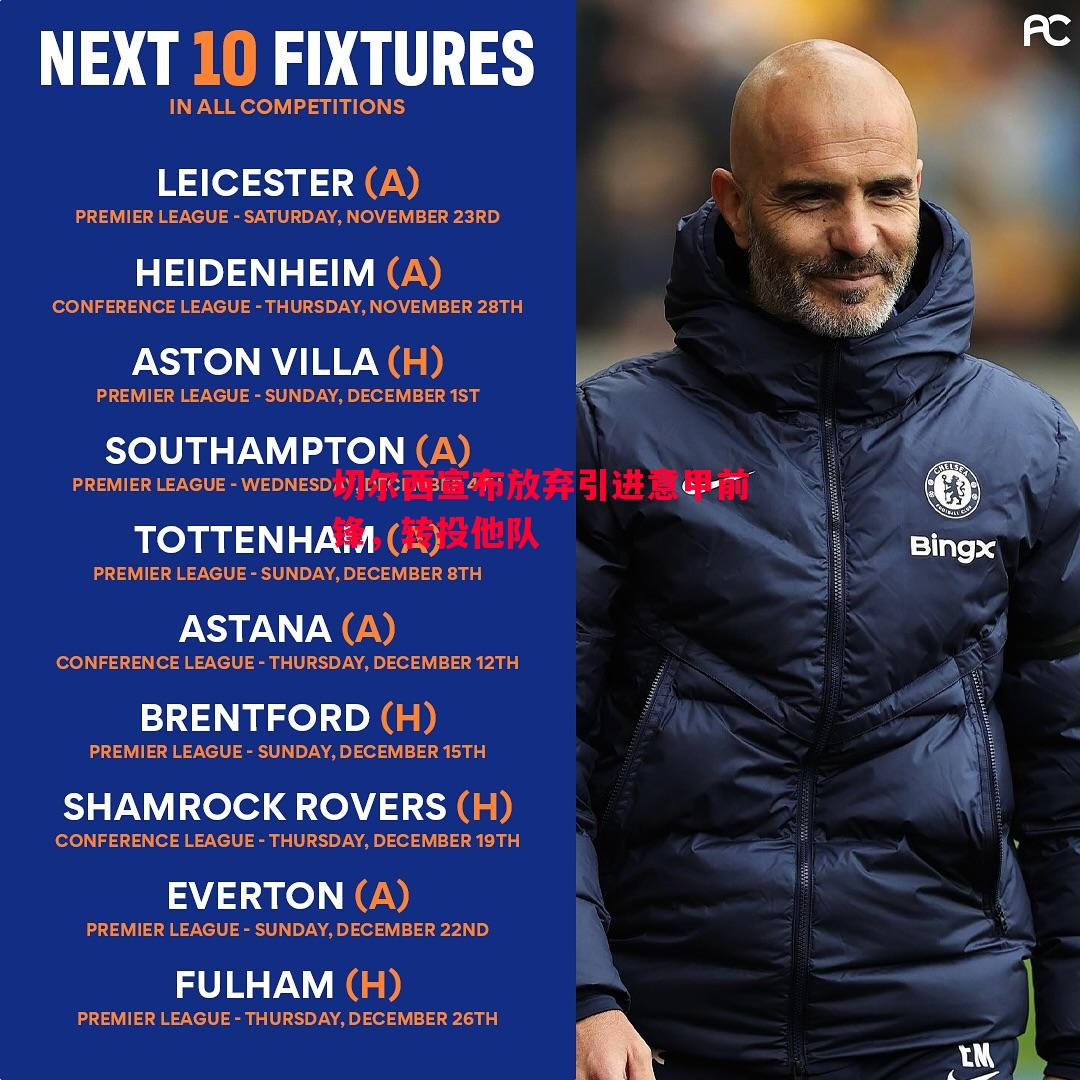 切尔西宣布放弃引进意甲前锋,转投他队 切尔西宣布放弃引进意甲前锋,转投他队