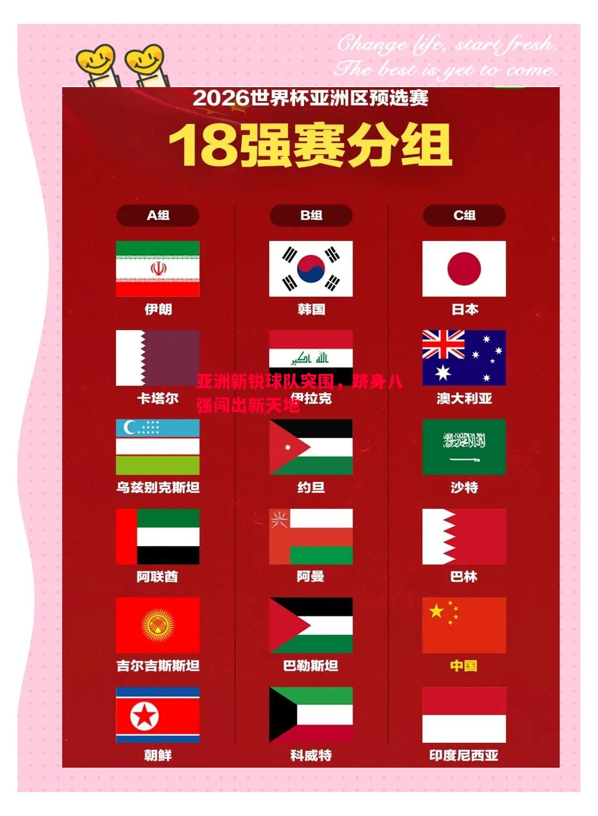 亚洲新锐球队突围,跻身八强闯出新天地 亚洲新锐球队突围,跻身八强闯出新天地